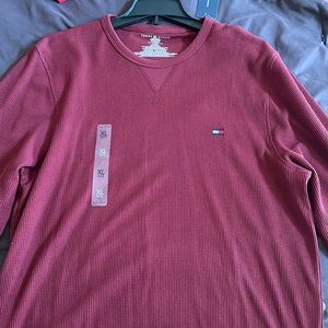Red Tommy Hilfiger Long Sleeve Shirt
